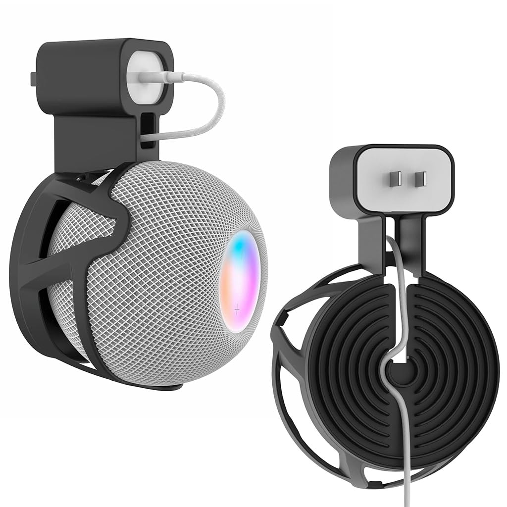 ZORBES® Wall Mounted Holder for Apple Homepod Mini Speaker Wall Mounted Holder with Cord Management Wall Holder for Power Outlet Cable Organizer for Apple Homepod, No Apple Homepod Mini, White ZORBES® Wall Mounted Holder for Apple Homepod Mini Speaker Wall Mounted Holder with Cord Management Wall Holder for Power Outlet Cable Organizer for Apple Homepod, No Apple Homepod Mini, White